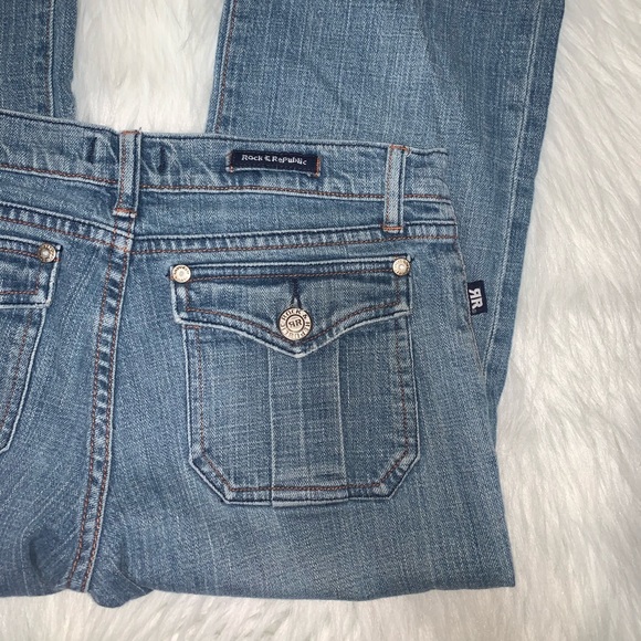 Rock & Republic size 27 bootcut jeans H08 - Picture 6 of 6